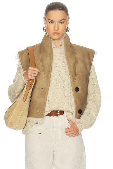 Isabel Marant Etoile Clara Vest in Taupe