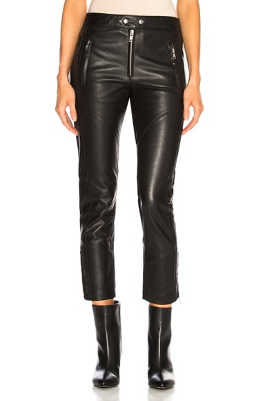 Isabel Marant Etoile Leather Aya Pant in Black | FWRD