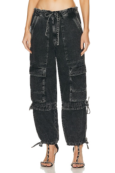 Shop Isabel Marant Étoile Ivy Cargo Pant In Faded Black