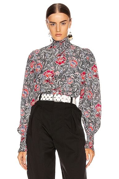 ISABEL MARANT ETOILE YOSHI TOP ブラウス 34 Marant Etoile Women's Yoshi Top - Black | Coggles