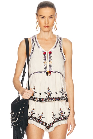 Isabel Marant Etoile Kourtney Top in Ecru