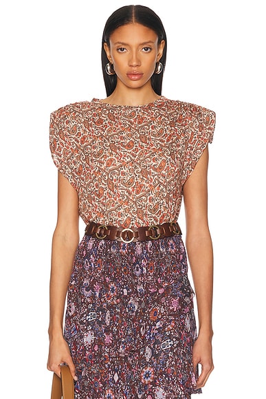 Isabel Marant Etoile Devani Top in Rust