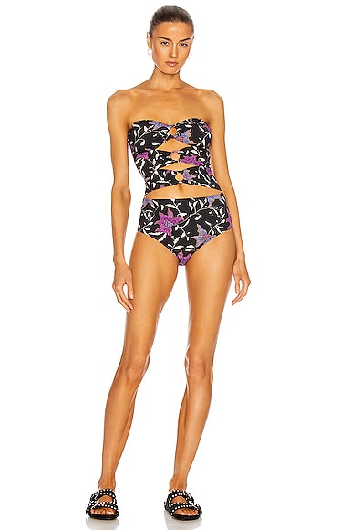Click to view more detailed imagery on our partner's website Isabel Marant Étoile Stiza Swimsuit In Faded Night
