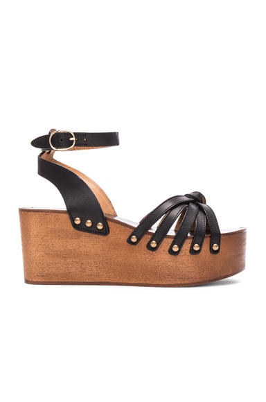 Zia Leather Wedge Sandals