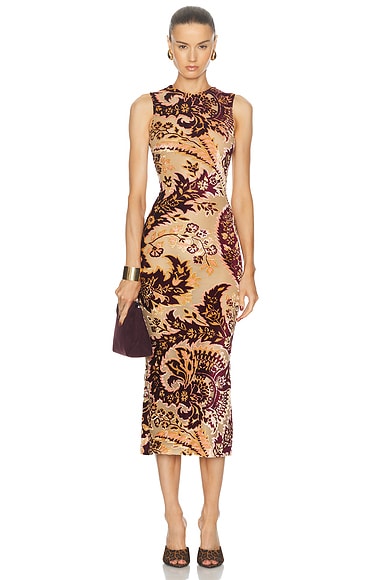 Etro Midi Dress in Multi