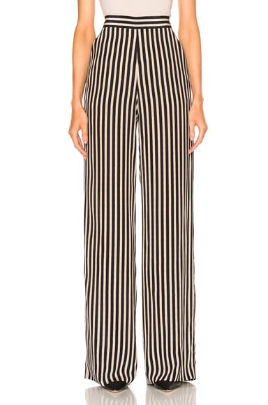 High Waisted Stripe Trousers