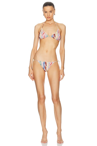 Shop Etro Bikini Set In Multi