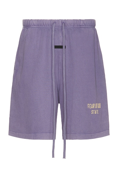 Fear of God ESSENTIALS Heavy Jersey Soccer Short in Lavender