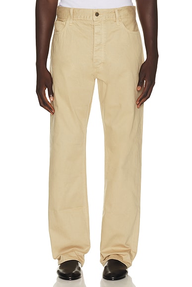 Fear of God ESSENTIALS Denim 5-Pocket Jeans in Overdyed Dune