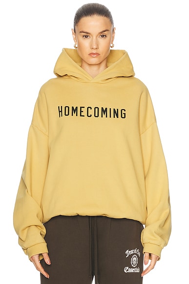 Fear of God ESSENTIALS Heavy Fleece Hoodie in Amber