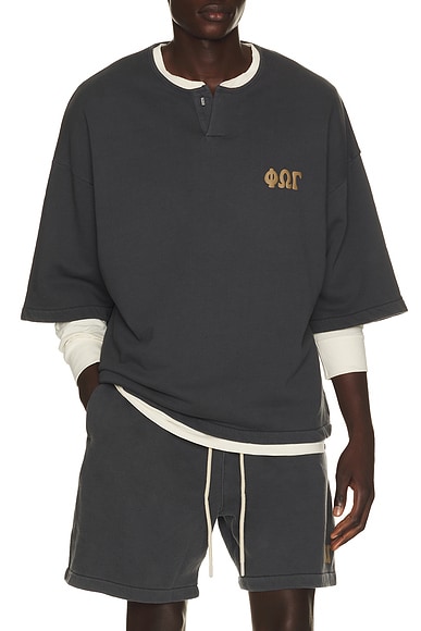 3/4 Henley Sweatshirt
