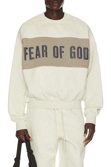 Cropped Relaxed Panelled Sweatshirt