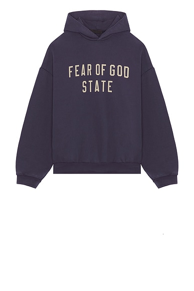 Fear of God ESSENTIALS Heavy Fleece Hoodie in Marine