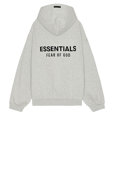 Fear of God ESSENTIALS Fleece Hoodie in Light Heather Gray