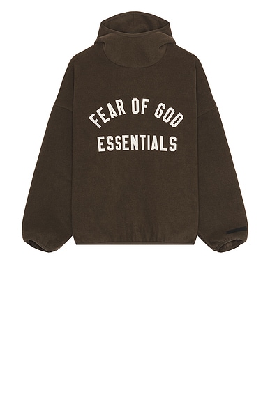 Fear of God ESSENTIALS Brushed Hoodie in Black | FWRD