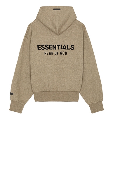 Fear of God ESSENTIALS Classic Fit Fleece Zip Up Hoodie in Homestead Heather