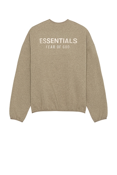 Fear of God ESSENTIALS Modern Fit Fleece Crewneck in Homestead Heather