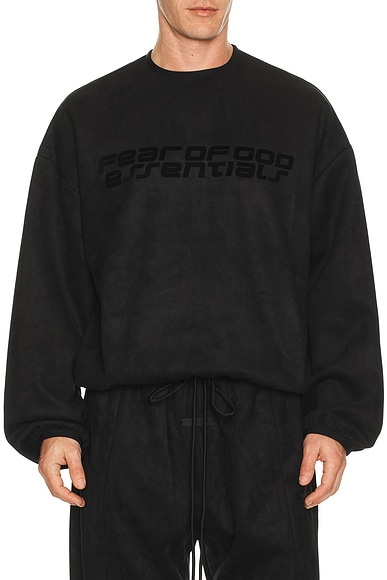 Fear of God ESSENTIALS Modern Crewneck Sweatshirt in Vintage Black