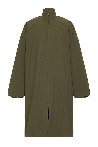 Homme Plisse Issey Miyake Flip Coat in Khaki | FWRD