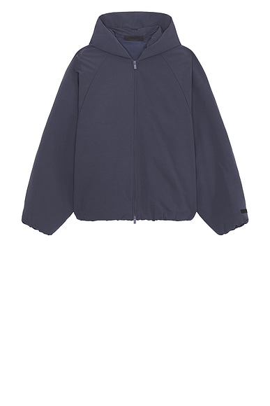 Fear of God ESSENTIALS Military Nylon Hooded Bomber in Marine
