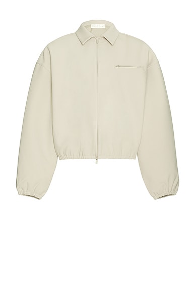 Bonded Canvas Zip-Up Jacket