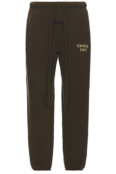 Fear of God ESSENTIALS Heavy Fleece Essential Sweatpant in Brown