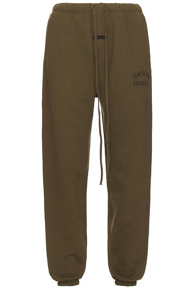 Fear of God ESSENTIALS Fleece Essential Sweatpant in Olive
