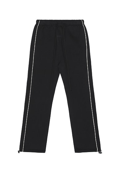 Sporty Nylon Relaxed Sweatpant With Piping