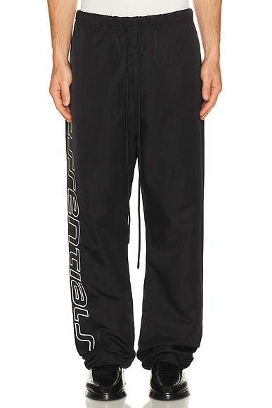 Fear of God ESSENTIALS Active Trace Relaxed Drawstring Pant in Vintage Black
