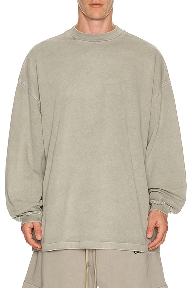 Fear of God ESSENTIALS Signature 90's Long Sleeve Tee in Faded Seal