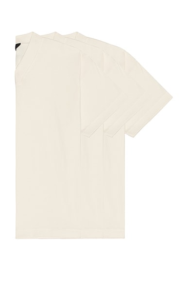 Fear of God ESSENTIALS 3-Pack Essential V-Neck Tee in Shell