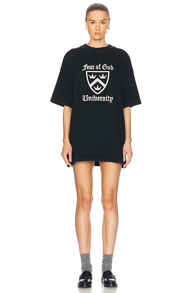 Balenciaga Oversized Soccer T Shirt in Black & White | FWRD
