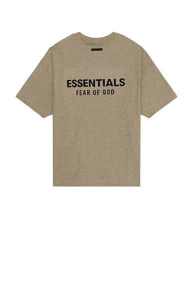 Fear of God ESSENTIALS Jersey Crewneck T-Shirt in Heather Gray