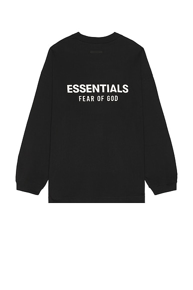 Fear of God ESSENTIALS Jersey Long Sleeve T-Shirt in Black