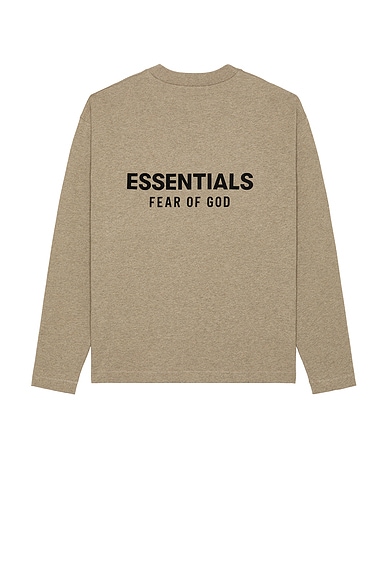 Fear of God ESSENTIALS Classic Fit Long Sleeve Tee in Homestead Heather