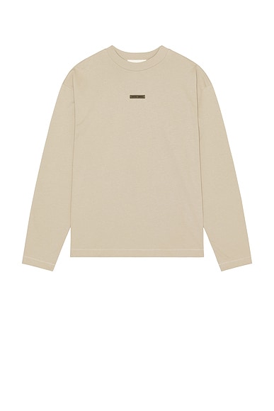 Fear of God ESSENTIALS Classic Fit Ls Tee in Timber