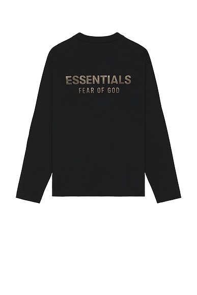 トップス FEAR OF GOD LONG SLEEVE FG TEE Fear of God Black FG Long Sleeve T-Shirt Fear Of God