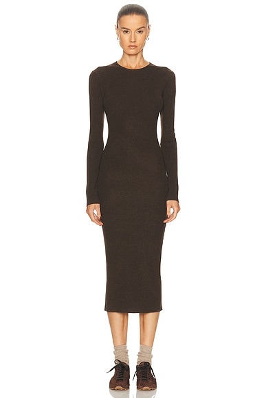 Rib Long Sleeve Dress