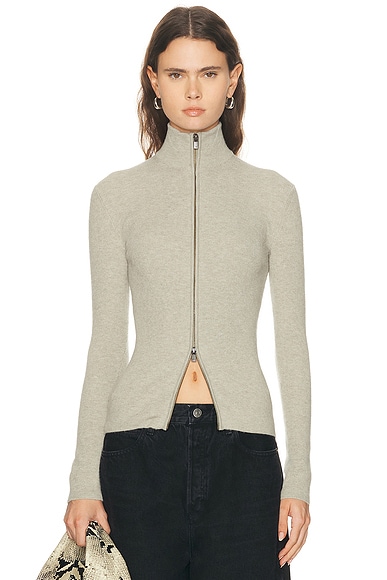 Soft Rib 2-Way Zip-Up Jacket