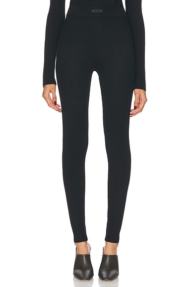 Fear of God ESSENTIALS Waffle Legging in Black