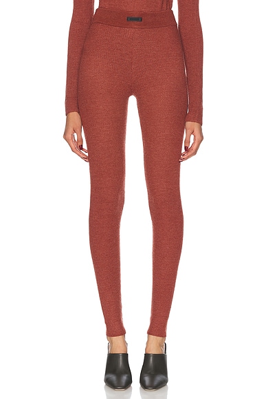 Fear of God ESSENTIALS Waffle Legging in Crimson