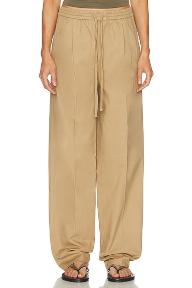 Pleat Front Drawstring Pant