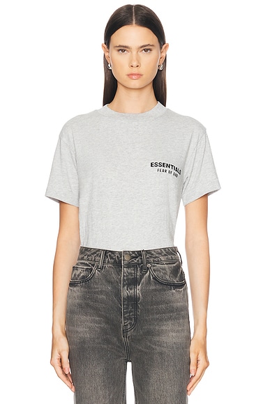 Fear of God ESSENTIALS Crewneck T-Shirt in Light Heather