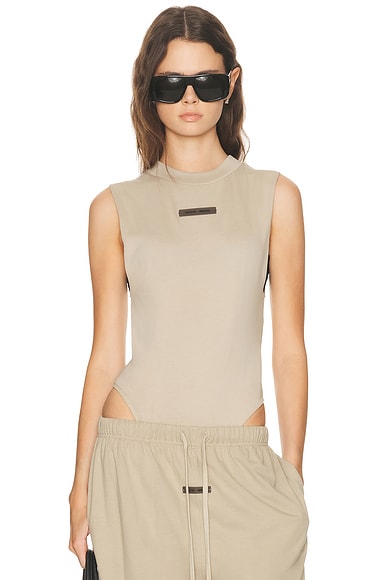 Fear of God ESSENTIALS Sleeveless Bodysuit in Timber