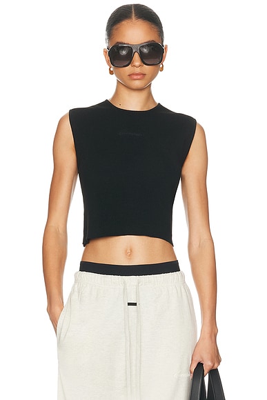 Signature Rib Knit Cropped Rib Top