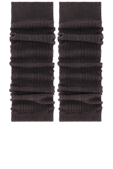 FALKE Needlepoint Leg Warmer in Dark Rock