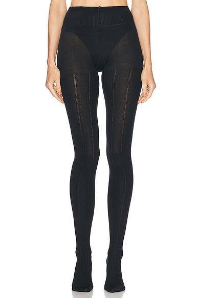 FALKE Needlepoint Tight in Black