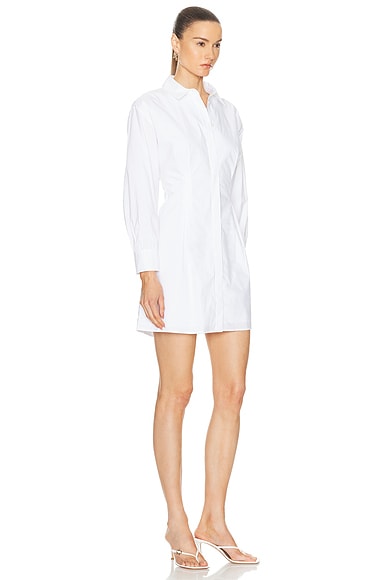 Shop Frame Pleated Shirt Dress In White