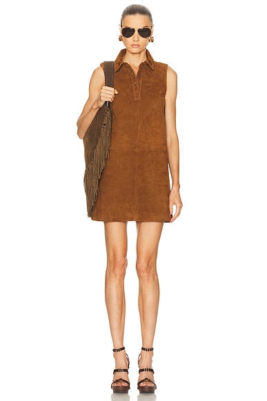 The Suede City Shift in Sepia