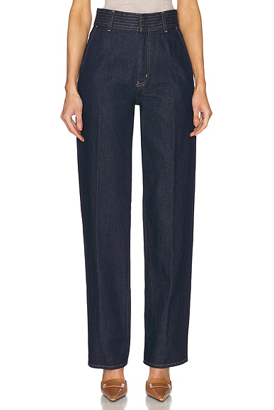 FRAME The Trapunto Trouser in Rinse